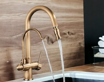 Filtered Water Kitchen Faucet , Brass Drinking Water Tap , Kitchen Pull Out Faucet , Kitchen Vanity