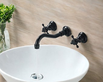 Bathroom ORB Brass Fauect , Wall Mounted Sink Faucet , Bathroom Antique Brass Faucet , Basin Mixer Tap , Bathroom Fixture Vanity