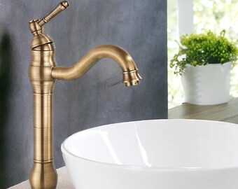 European Bathroom Brass Faucet , Bathroom Brass Vanity , Antique Brass Faucet