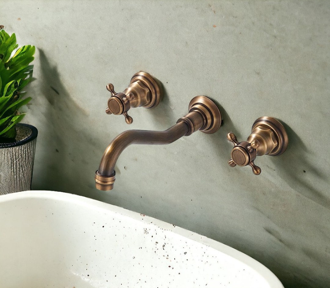 Antique Brass Bathroom Faucet , Bathroom Brass Vanity , Bathroom ...