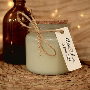 Étiquettes de Décoration de Cadeaux pour Invités de Mariage – Personnalisées avec Prénoms des Mariés et Date du Mariage