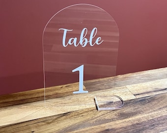 Numéro de table plexiglass