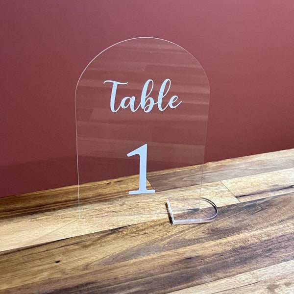Numéro de table plexiglass