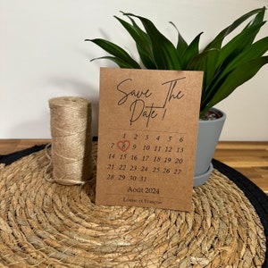 Save the date mariage personnalisé calendrier 10x15cm