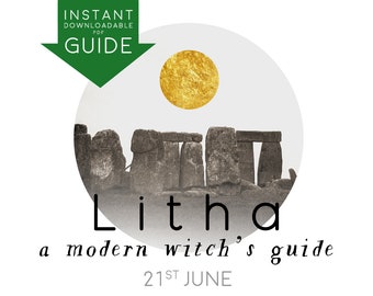 LITHA DIGITAL sabbat GUIDE midsummer a Modern Witch's Guide instant pdf downloadable printable journal book of shadows Summer solstice