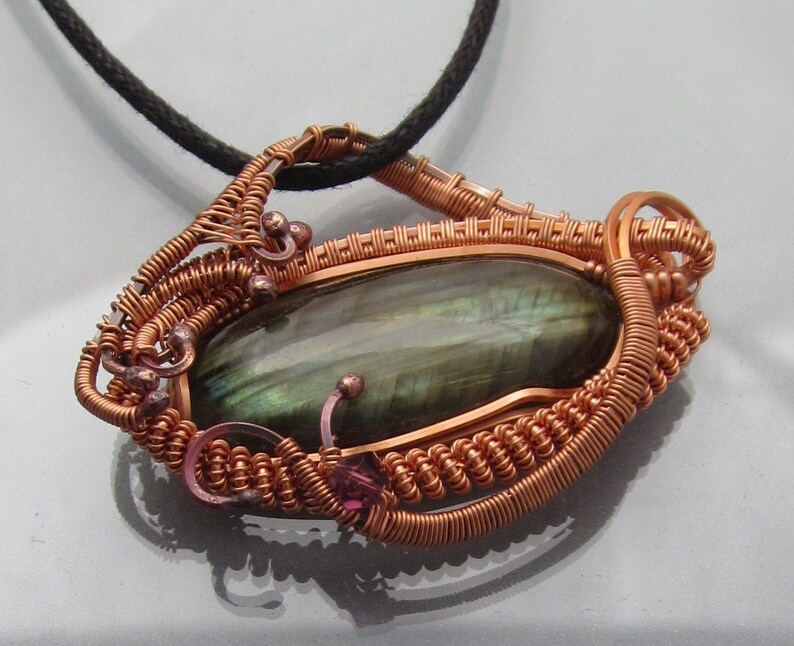 Copper Jewelry Wearable Art Wire Wrapped Pendant with Etsy