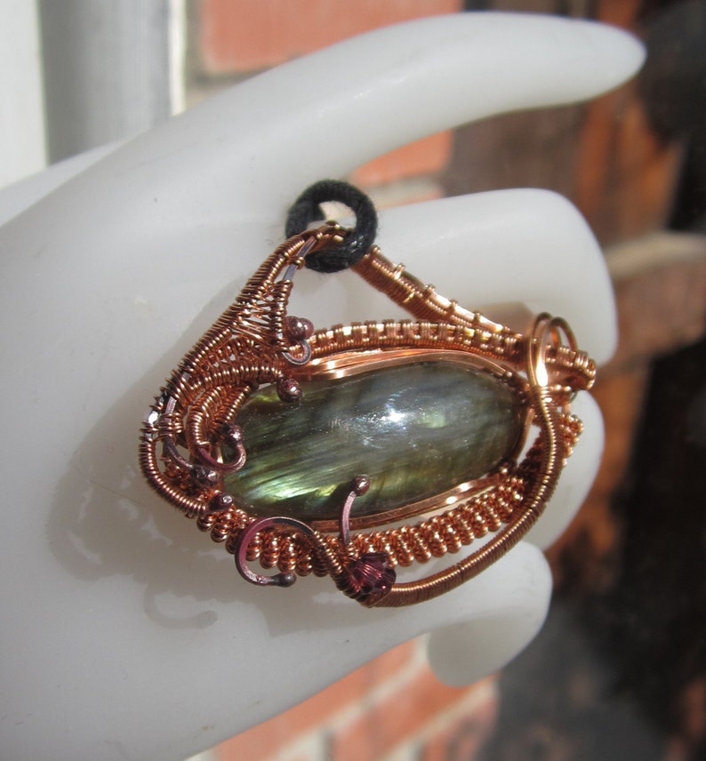 Copper Jewelry Wearable Art Wire Wrapped Pendant with Etsy