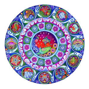 Lot de 12 cartes de voeux mandalas astrologie - Bélier Taureau Gémeaux Cancer Lion Vierge Balance Scorpion Sagittaire Capricorne Verseau Poissons