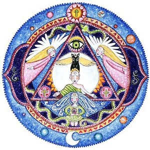 joyas declaración Anahata símbolo Chakra del Corazón de Plata Mandala & pendientes Yoga