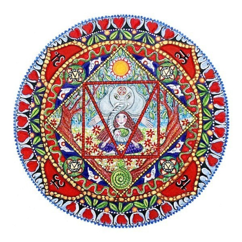 7er Set Chakra Mandala Grußkarten, innen leer, Heilende Kunst, Geschenk für Yoga Lehrer Sieben Chakra Karten, Meditation Kunst, Yoga Kunst Bild 3