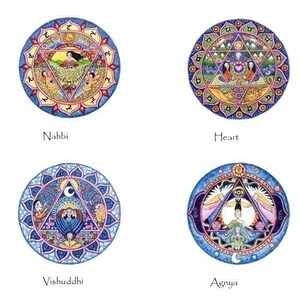 7er Set Chakra Mandala Grußkarten, innen leer, Heilende Kunst, Geschenk für Yoga Lehrer Sieben Chakra Karten, Meditation Kunst, Yoga Kunst Bild 5