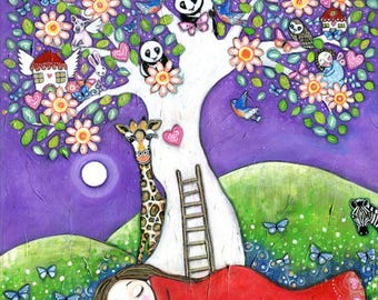 Lámina artística de Dream Tree, obra de Lindy Longhurst