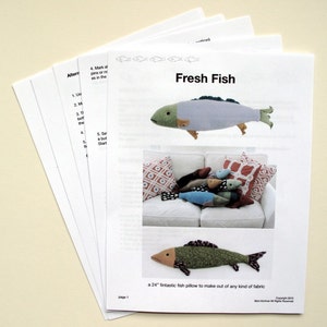 Fresh Fish Pillow Pattern pdf