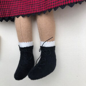 School Girl doll with a Bookbag Satchel wool image 5