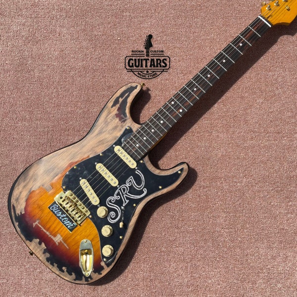 Custom Shop Handcrafted SRV Stevie Ray Vaughan Signature Strat Style Electric Guitar - Aged Relic