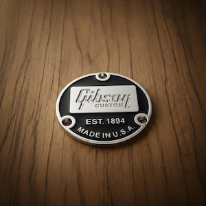 カスタムショップスタイルのトグルスイッチバックプレートは、ギブソンレスポールに適合します。ブラック＆クローム