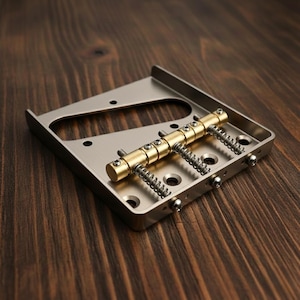 Puente de guitarra para Telecaster, puente de sillín de latón niquelado, piezas de repuesto para guitarra eléctrica, kit de puente Fender Tele, accesorios de montaje para guitarra