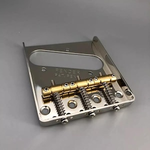 Guitar Bridge for Telecaster Nickel Brass Saddle Bridge Replacement Electric Guitar Parts Fender Tele Bridge Kit Guitar Mounting Hardware