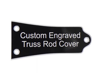 Custom Engraved Truss Rod Cover fits Epiphone Guitars Les Paul, SG, Acoustic 2ply