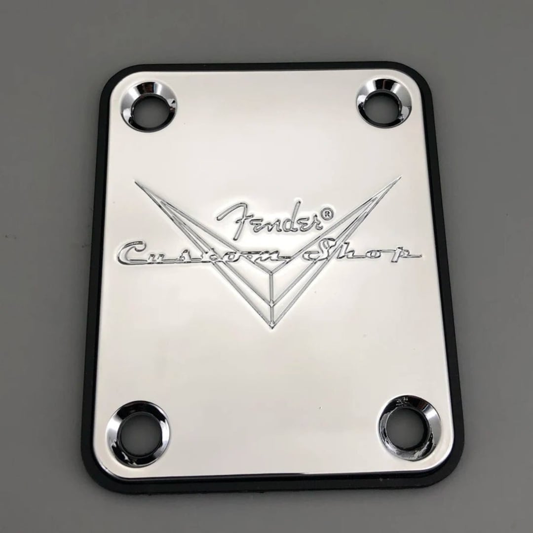 【JUNK】fender CS？ - neck joint plate Laser Engraved Custom Shop Metal Guitar Neck Joint Plate For