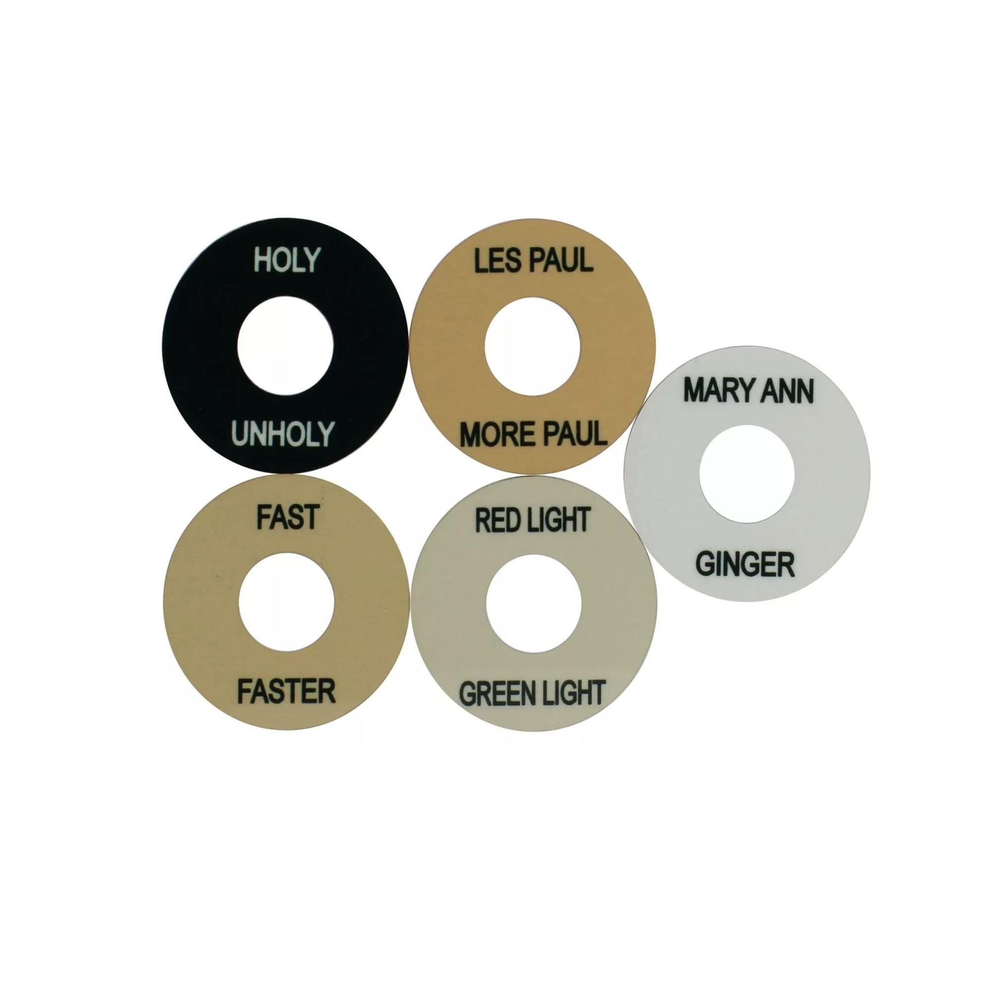 Custom Personalized Toggle Switch Ring Plate for Gibson Guitars