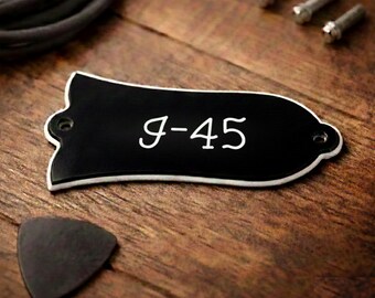 thumbnail image 2 of Black Metal Blank Truss Rod Cover 2-Hole For Gibson Style Les Paul Guitars 2 of 6