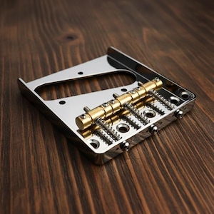 Guitar Bridge for Telecaster Chrome Brass Saddle Bridge Replacement Electric Guitar Parts Fender Tele Bridge Kit Guitar Mounting Hardware