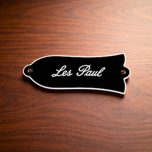 Script Logo Truss Rod Cover fits Gibson Les Paul, Left Handed 2-Ply Plate