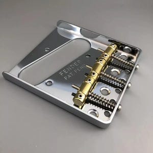 Guitar Bridge for Telecaster Chrome Brass Saddle Bridge Replacement Electric Guitar Parts Fender Tele Bridge Kit Guitar Mounting Hardware