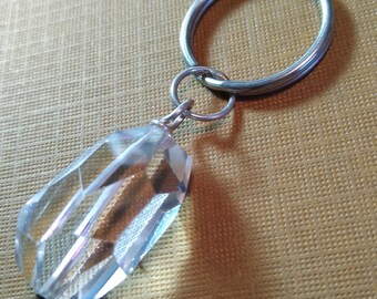 Quartz crystal key ring key chain