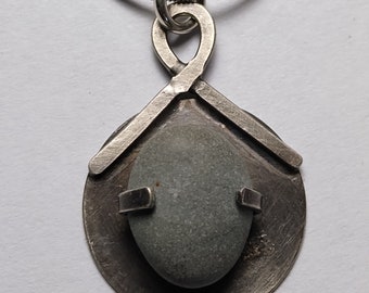 Beach pebble Stone necklace