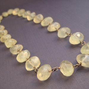 Prehnite bead necklace, new jade necklace Phrenite