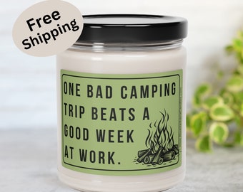 Camping wedding gift candle funny camp person gift for him camp decorations camping-adventure survival camping natural best camping gift