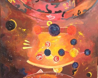 Ecologic Emergency by Soul d'art, Original Acrylic Painting, African Painting, Contemporary Art, Wall Art