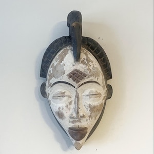 Hand-Carved Rare Ibo Mask, Authentic Nigeria Wood Mask, Handmade African Mask, Home Decor, Wall Decor