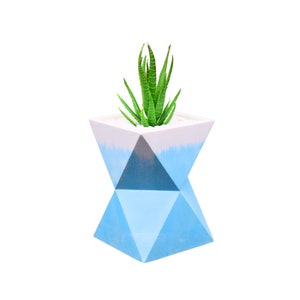 concrete geometric planter modern home decor planter for succulent herbs or small desktop plants handmade desk planter handcrafted cacti pot