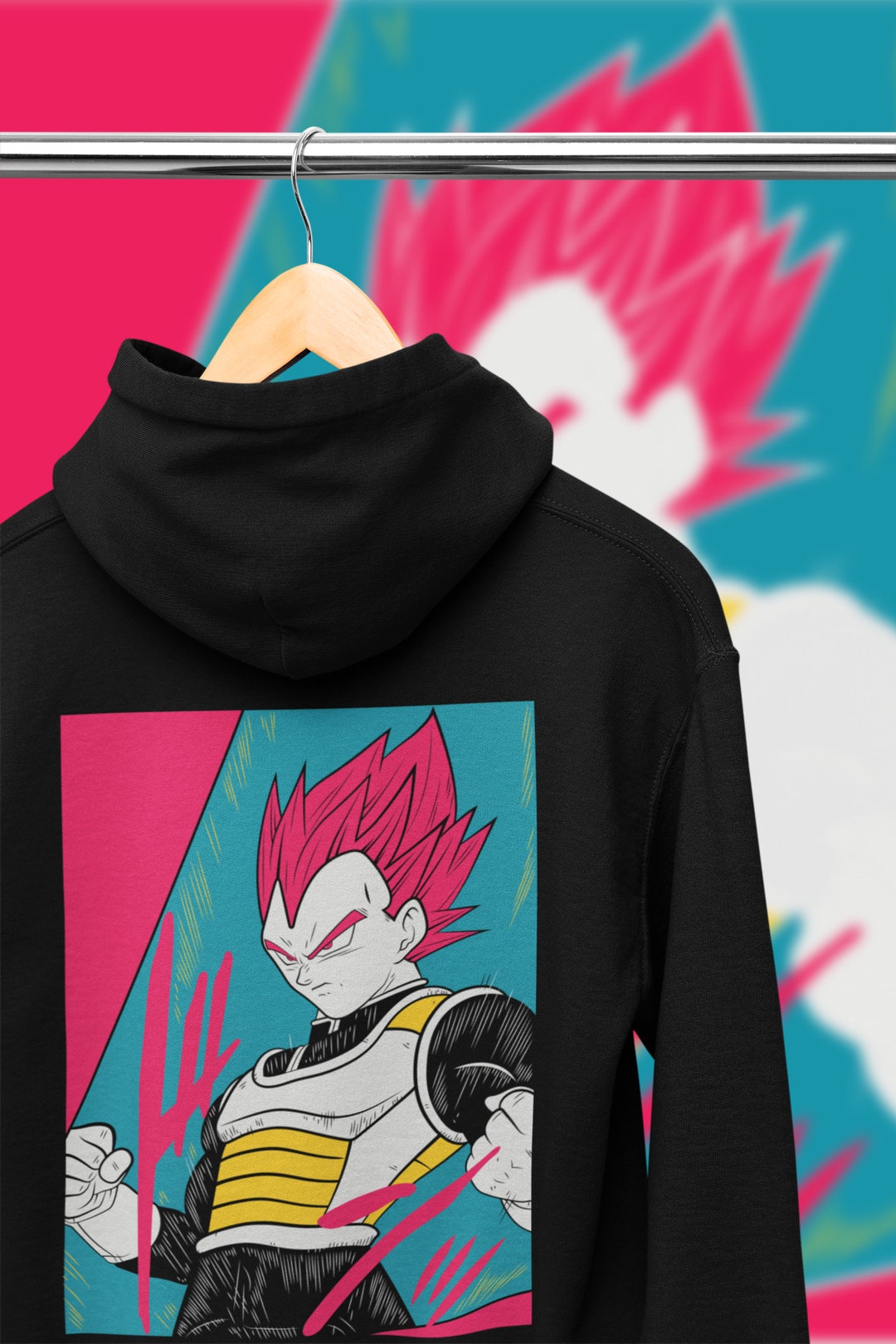 Vegeta Anime Hoodie, Dragon Ball Z, Anime Gift, Anime Merch, Anime ...