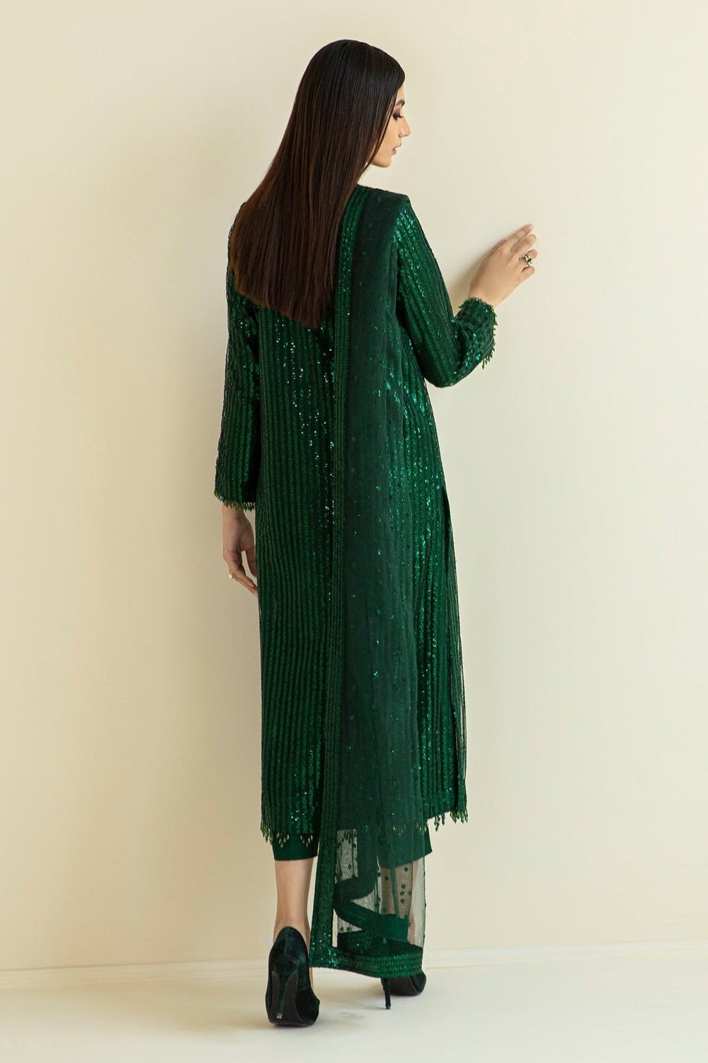 BAROQUE | EMBROIDERED NET CH13-08 UNSTITCHED