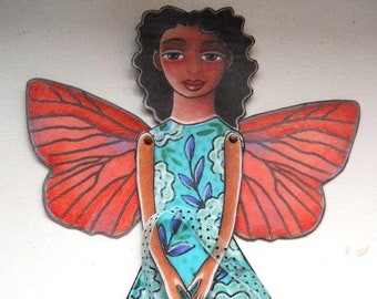 Printable paper-doll butterfly fairy in full color pdf format