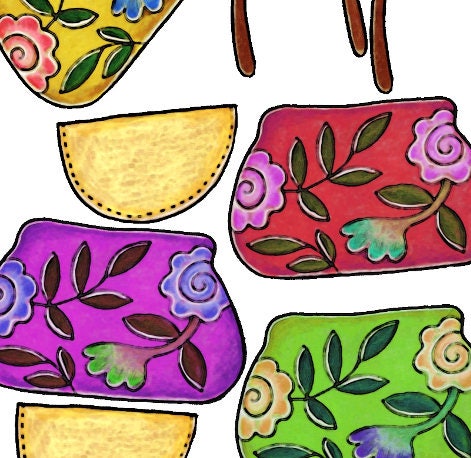 13 More Paper Doll Purses, Printable Paper Doll Accessories - Etsy