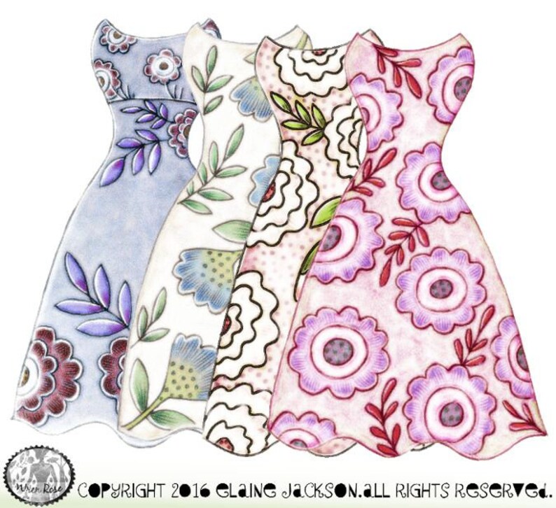 Paper Doll Dresses Printable Etsy