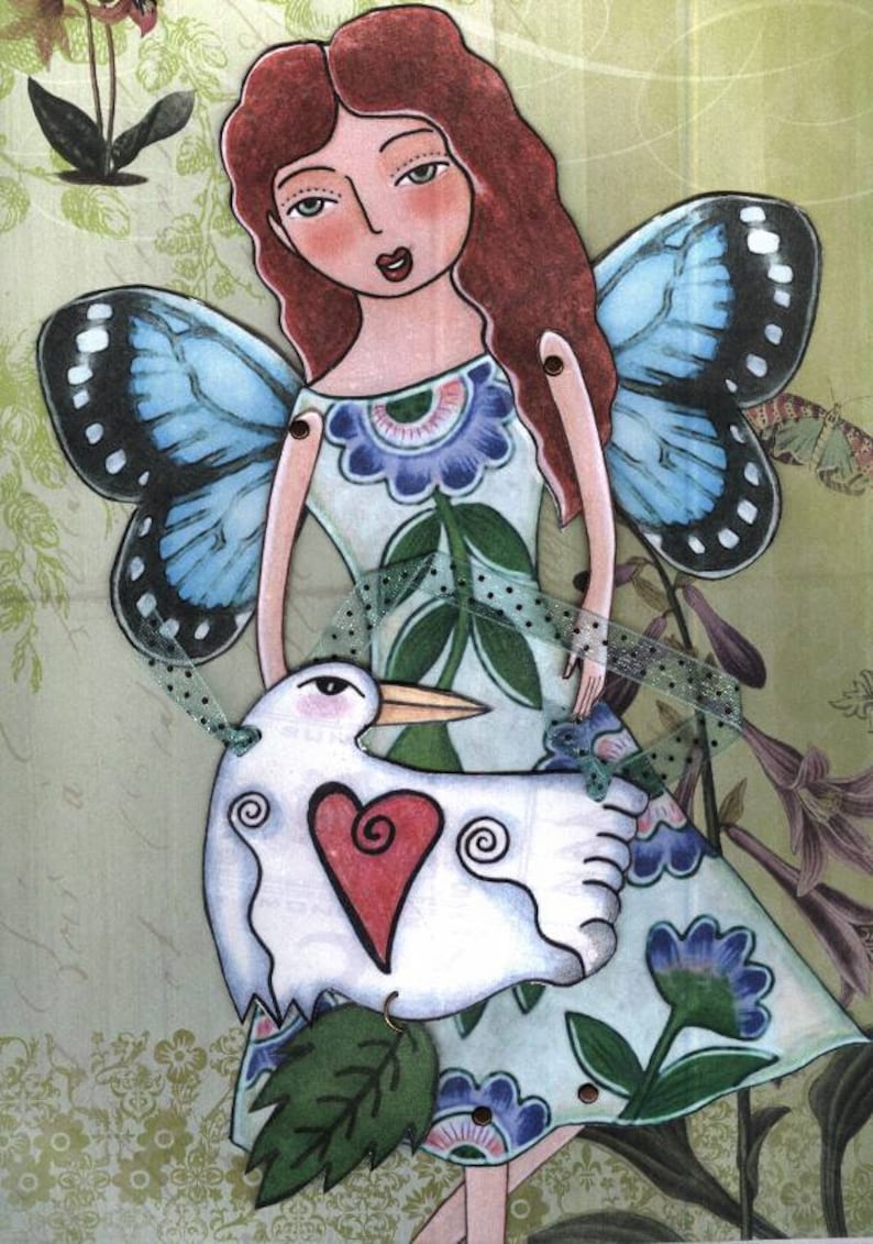 Butterfly Fairy printable paper doll PDF image 5