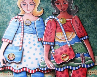 Maternity paper dolls  - Almost Due -  printable paper doll