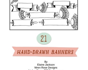 printable hand drawn banners