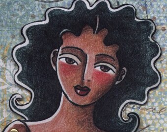 Mermaid printable paper doll pattern