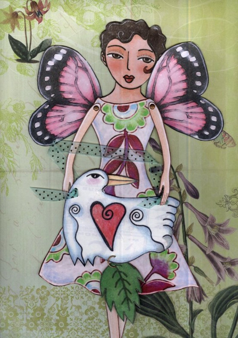 Butterfly Fairy printable paper doll PDF image 4