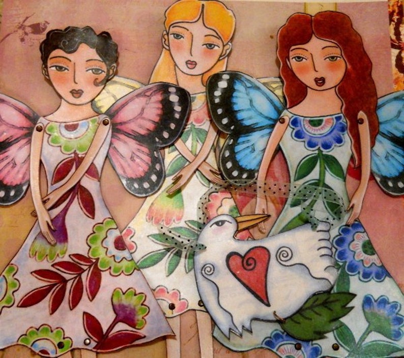 Butterfly Fairy printable paper doll PDF image 3