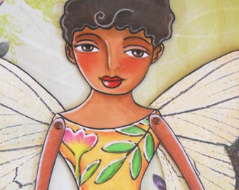 Butterfly fairy Printable Paper-doll PDF