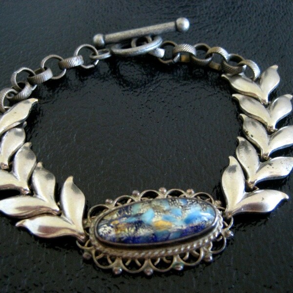 vintage assemblage   nebula cuff - vintage assemblage bracelet