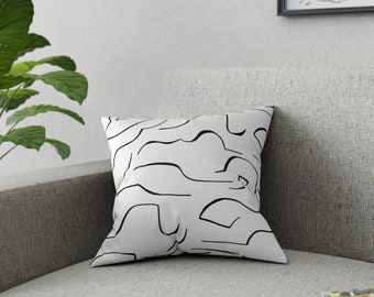 AccentBroadcloth Pillow | Black and white